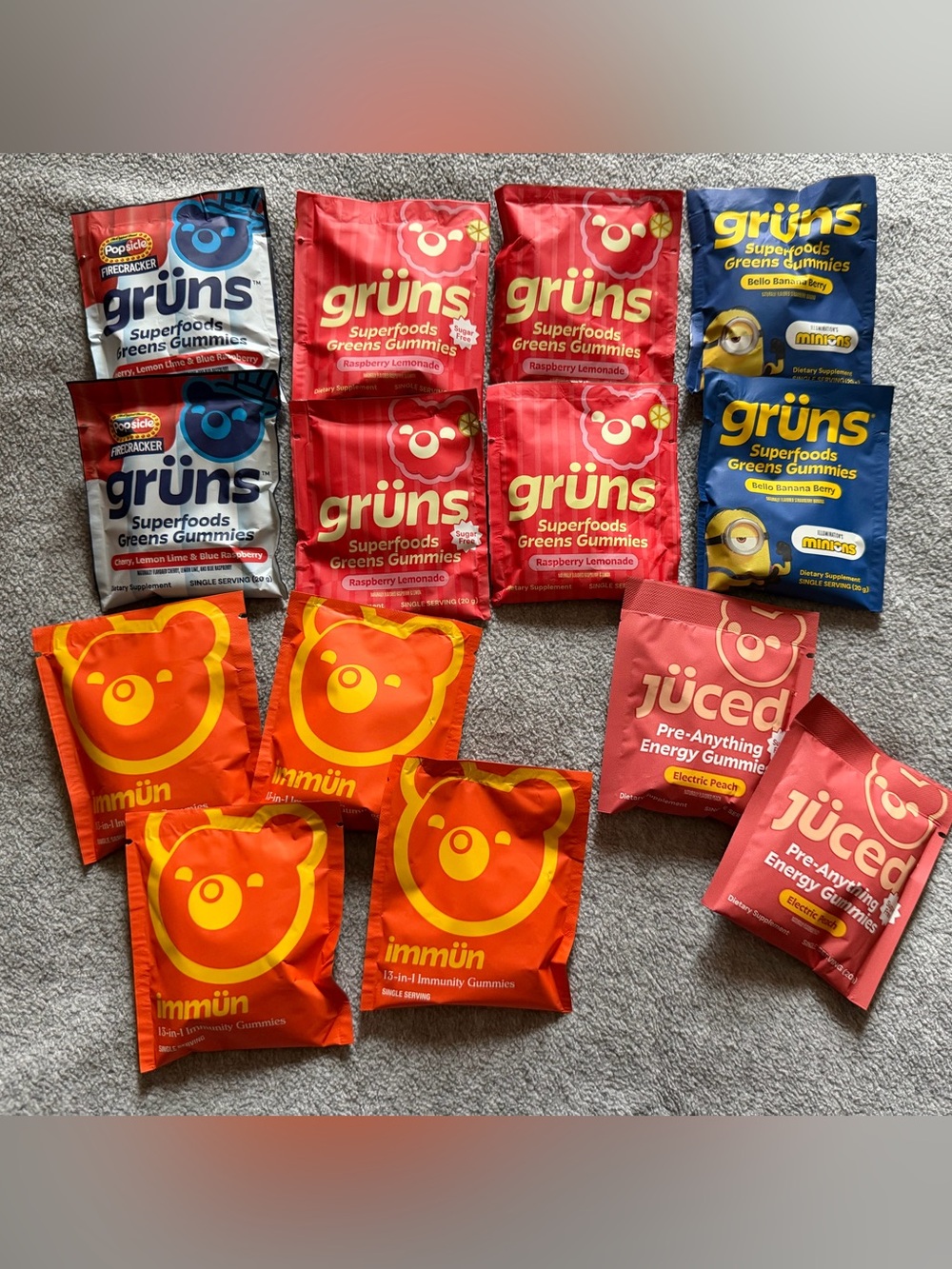 Gruns Gummies 14 pack variety lot!